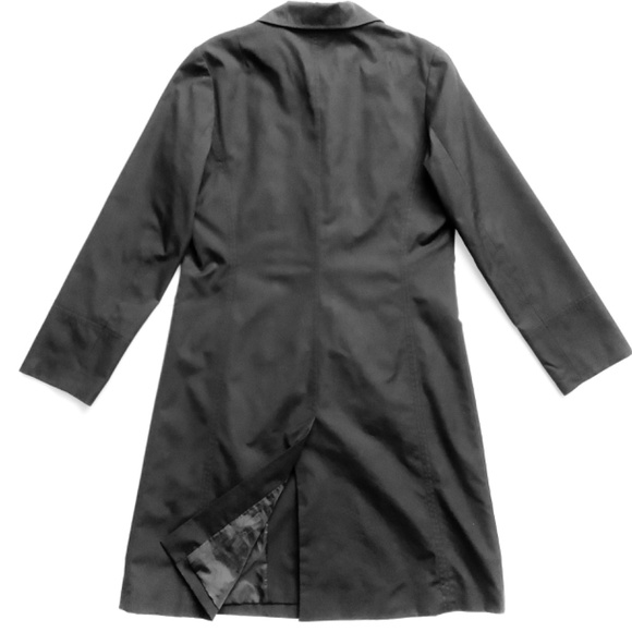 Vintage Black Trench Coat - Picture 2 of 6